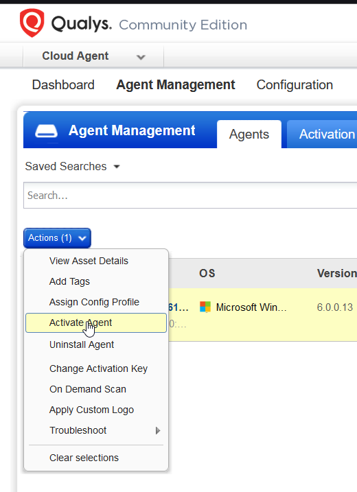 Qualys Cloud Agent Setup 09